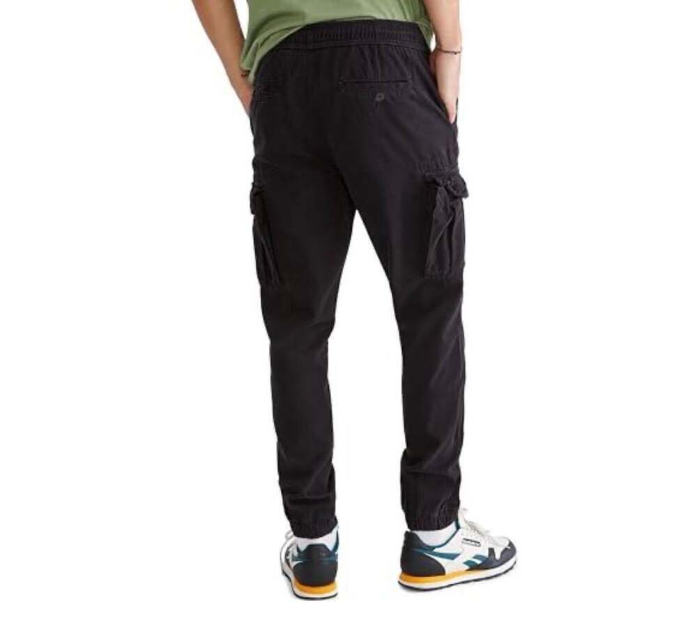 Aeropostale Men's Aero Cotton Twill Cargo Jogger Pants Black - Picture 3 of 9